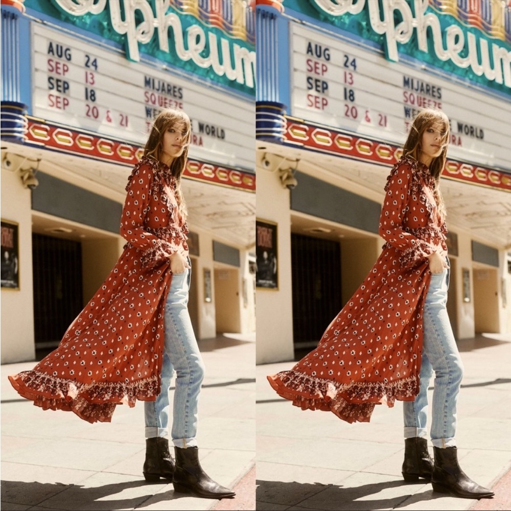 Free people calico skies maxi dress